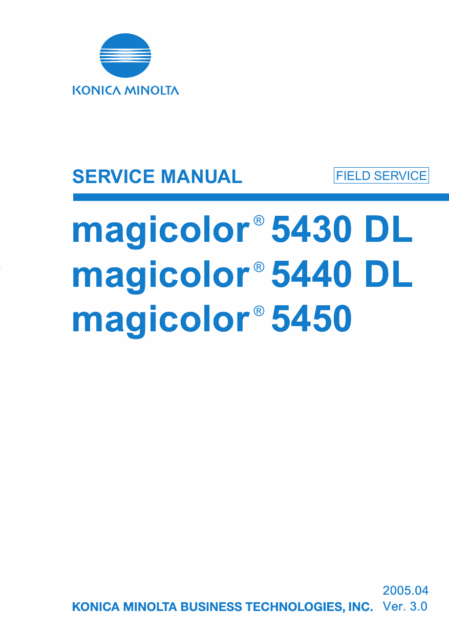 Konica-Minolta magicolor 5430DL 5440DL 5450 FIELD-SERVICE Service Manual-1